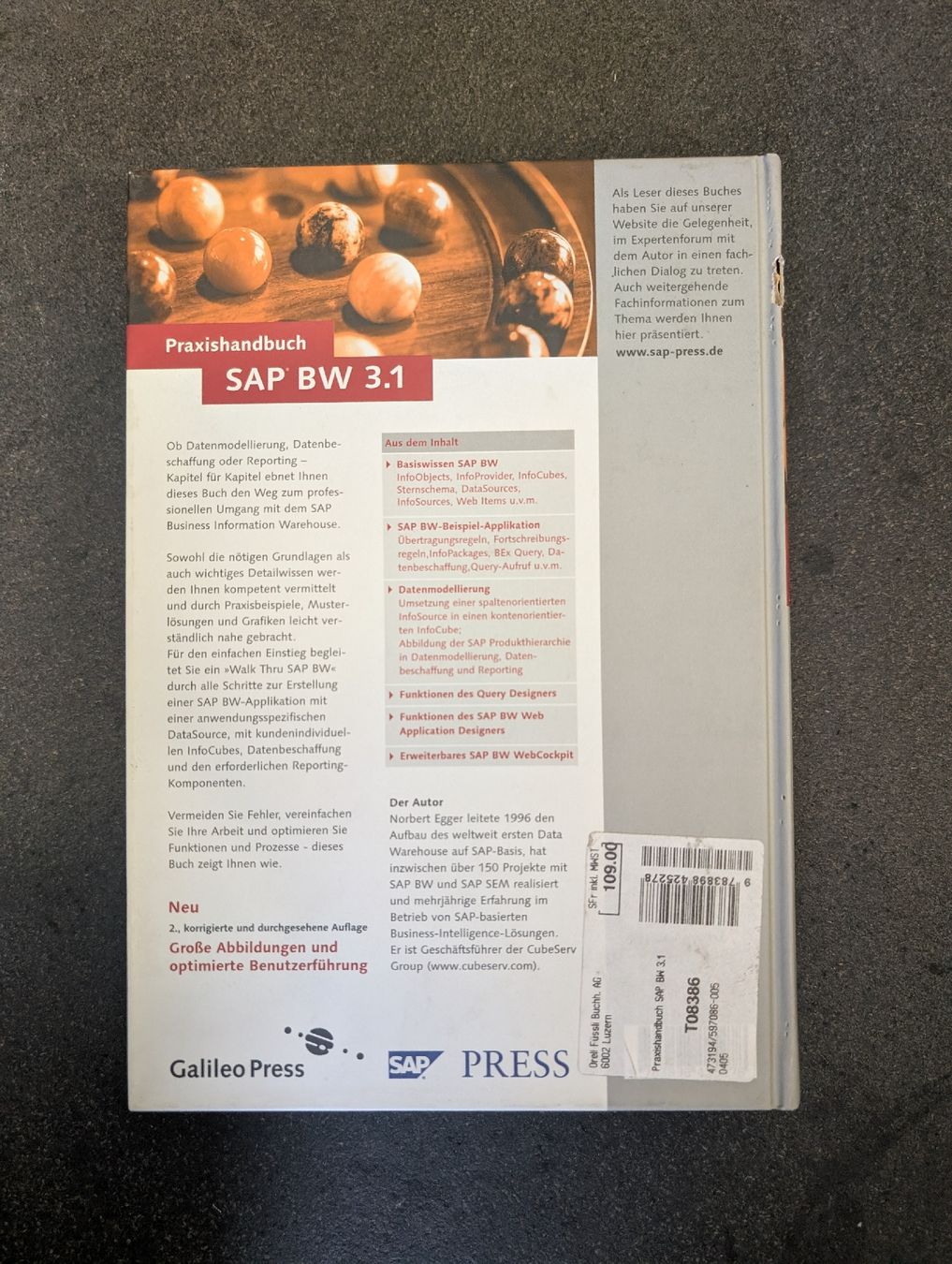 Bücher: Praxishandbuch SAP BW 3.1 Norbert Egger neuwertig – Gebraucht aus Regensdorf von Embelo 1