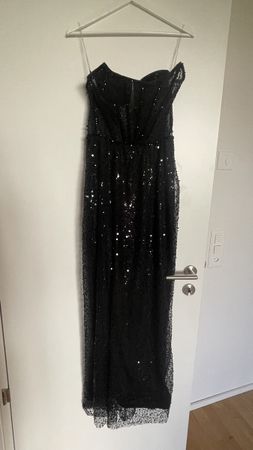 Glitzerndes Abendkleid, Schwarz, Grösse M, für festliche Anl