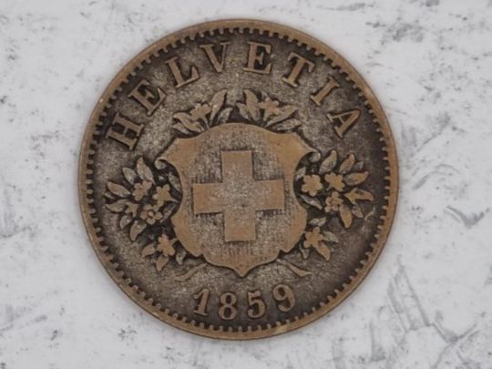 Tutti le monete: 20 rappen 1859 Super Erhaltung !!! – Usato da Bure venduto da chap981