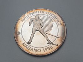 🇯🇵 Nagano 1998 Langlauf Silbermedaille .999 21.02g