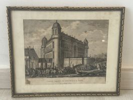 Gravure Révolution Française 1789 - Chantilly à Paris - 