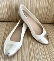 Elegante Ballerinas Dune London Gr. 39 Weiss Silber