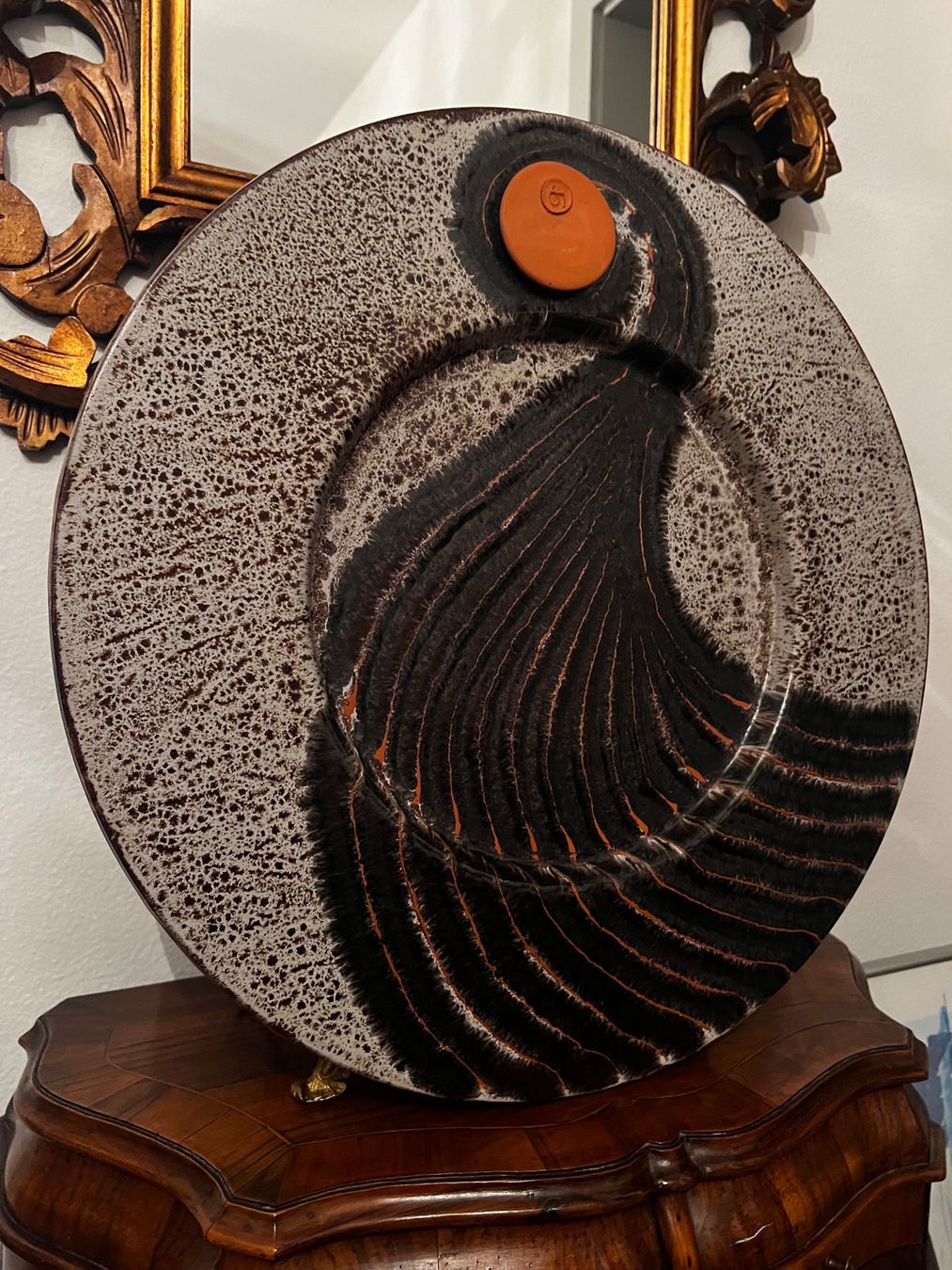 Piatti di portata: Large Keramik Wall Plate Vintage 1960 – Usato da Oberengstringen venduto da Cici7 1