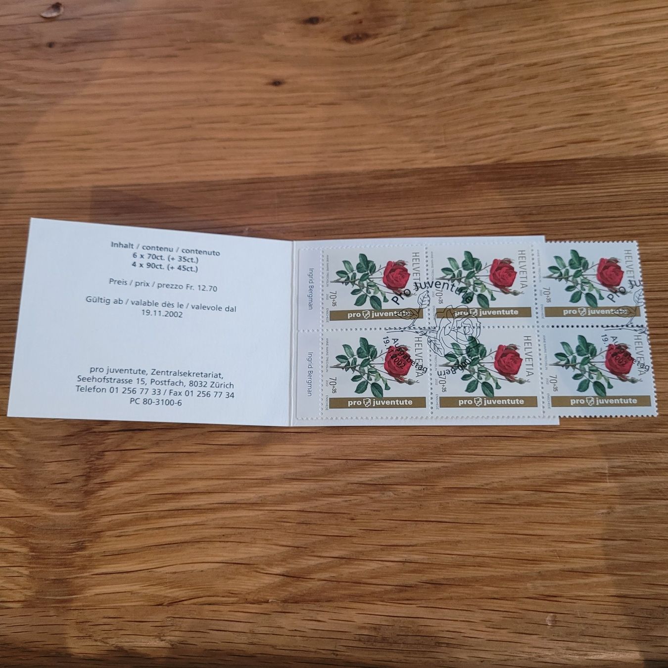 Tutti i francobolli: Markenheftchen Carnet De Timbre Pro Juventute 2002 – Usato da Biel/Bienne venduto da Destockweb 1
