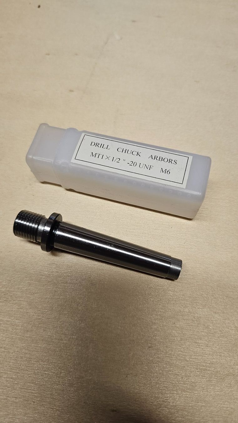 Tutti gli attrezzi: NEU Bohrfutterdorn MT1 x 1/2" -20 UNF M6, ab Fr. 1.- – Nuovo e nell'imballaggio originale da Koppigen venduto da Bracher_Mail-House