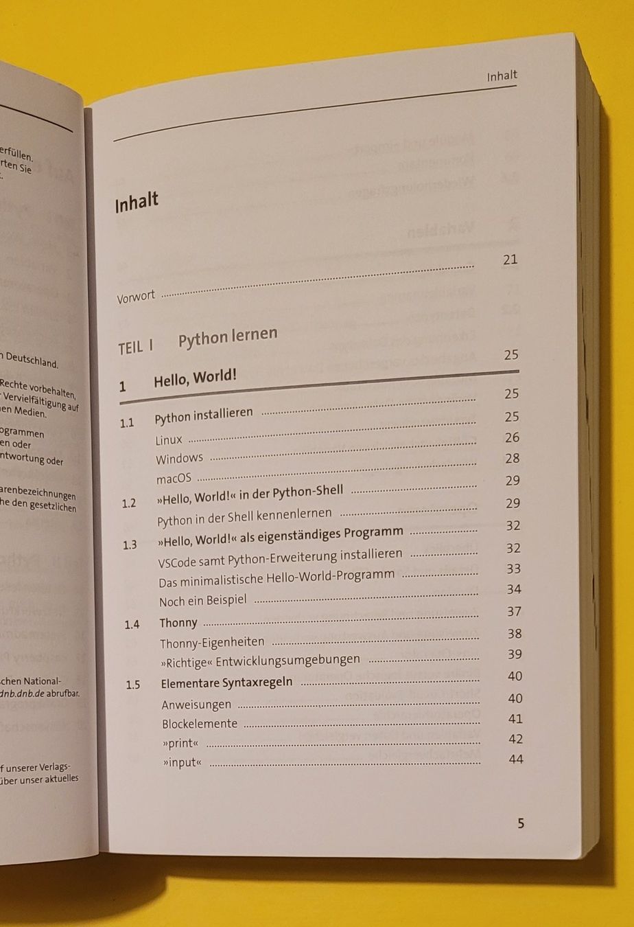 Livres: Python - Der Grundkurs – D'occasion à Zürich par Avd 5