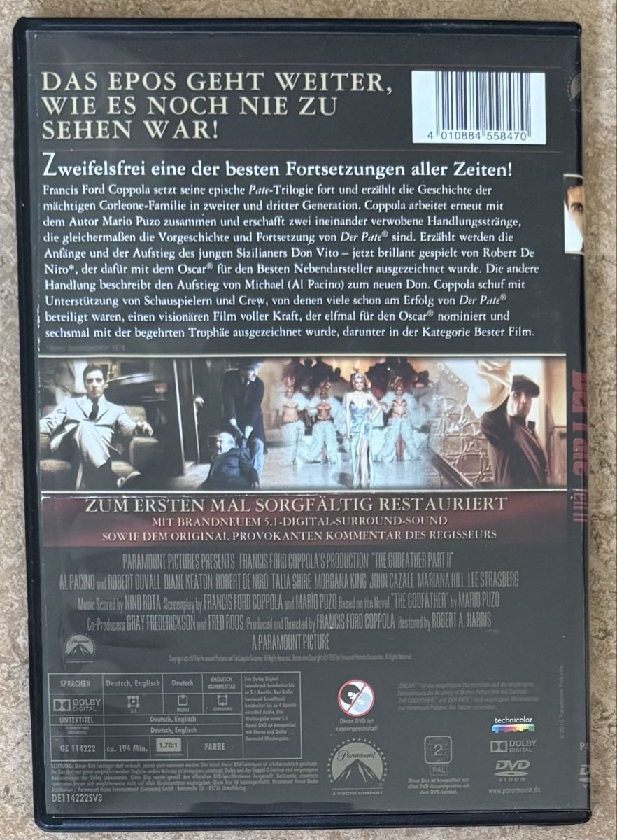 Alle DVDs: DER PATE II – Neu (gemäss Beschreibung) aus Dietikon von AndreaSch01 1