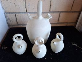 Seltenes Keramik Set "Porron" für Weinfreunde, Top Zustand