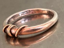 Silberring Silber/Gold Ringel