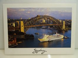 Postkarte Sydney Australien Brücke Kreuzfahrtschiff