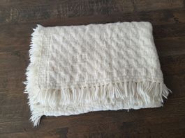 Original Vintage Babydecke 70er Jahre – Naturweiss