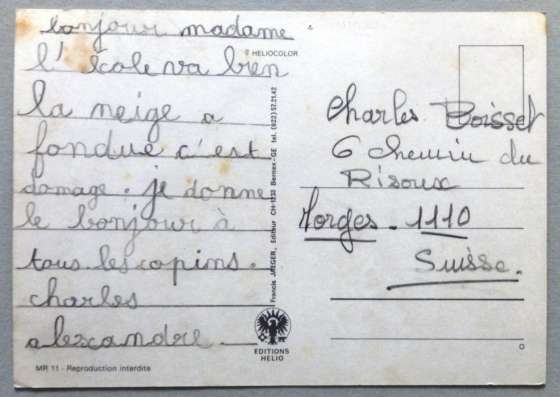 Cartoline postali: Morges – Difettoso da Fétigny venduto da Billy2miny 1