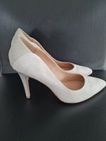 Elegante Kiomi Pumps, Gr. 41, Silber/Grau Neu