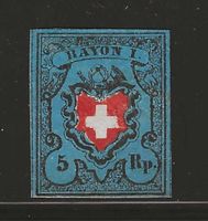1850 : Rayon Nr. 15II * , mit Befund, saubere Marke, KP 2500