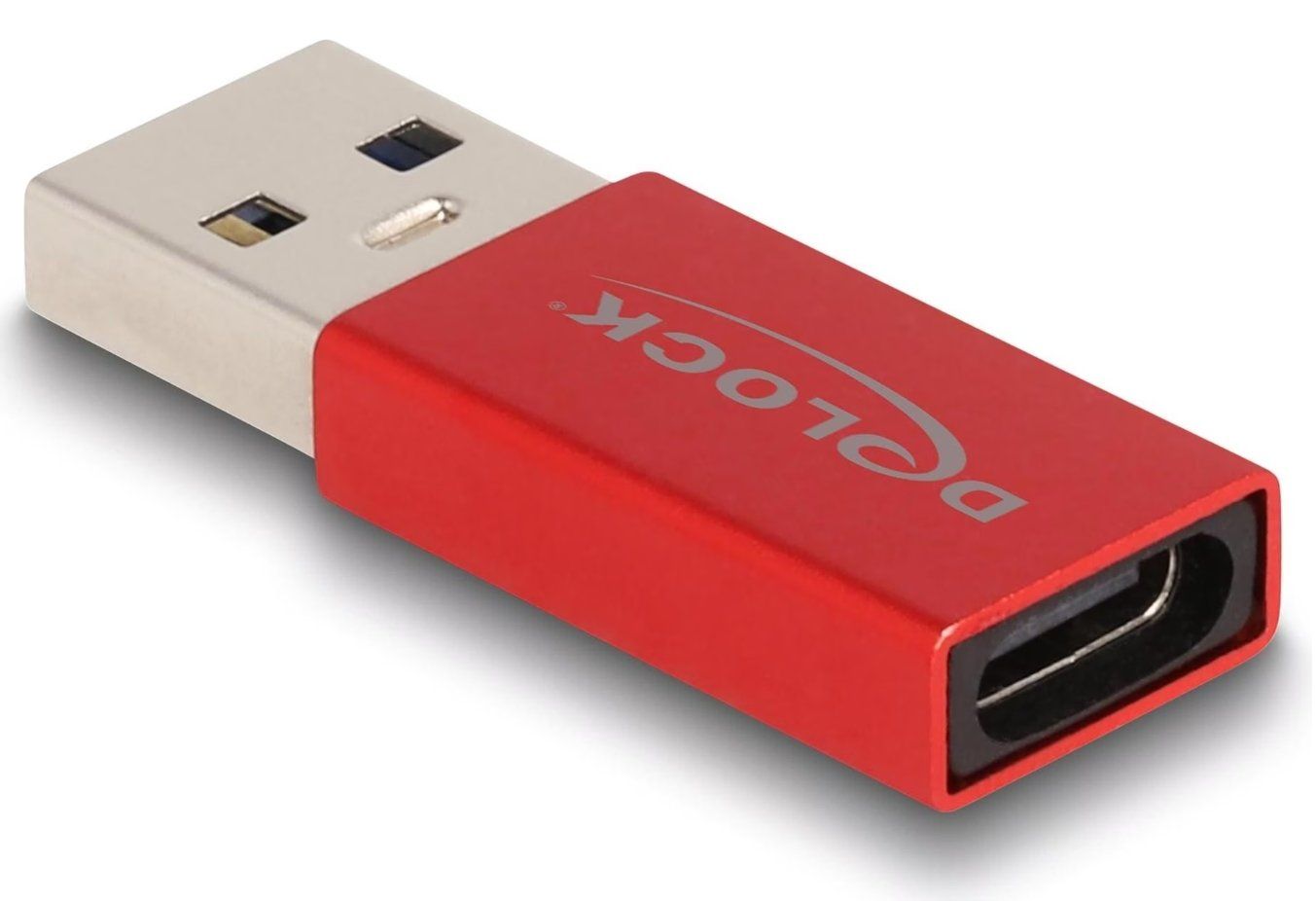 Unità & Adattatore: USB-C auf USB-A Adapter Delock, rot, neuwertig! – Nuovo (secondo la descrizione) da St. Silvester venduto da dan_c8f9 1