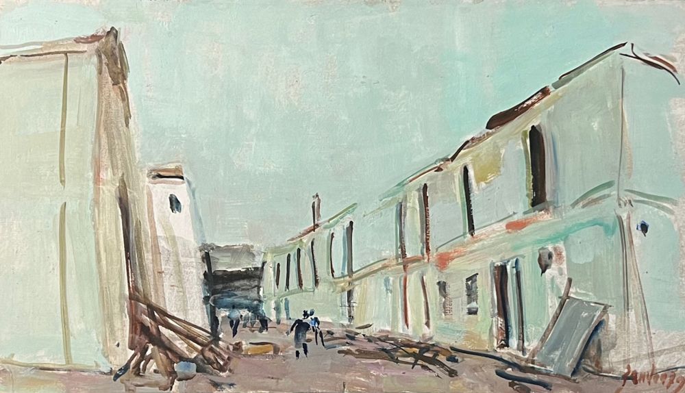 Rudolf Zender. Le quartier arabe à Paris, 1979. Öl Kaufen auf Ricardo