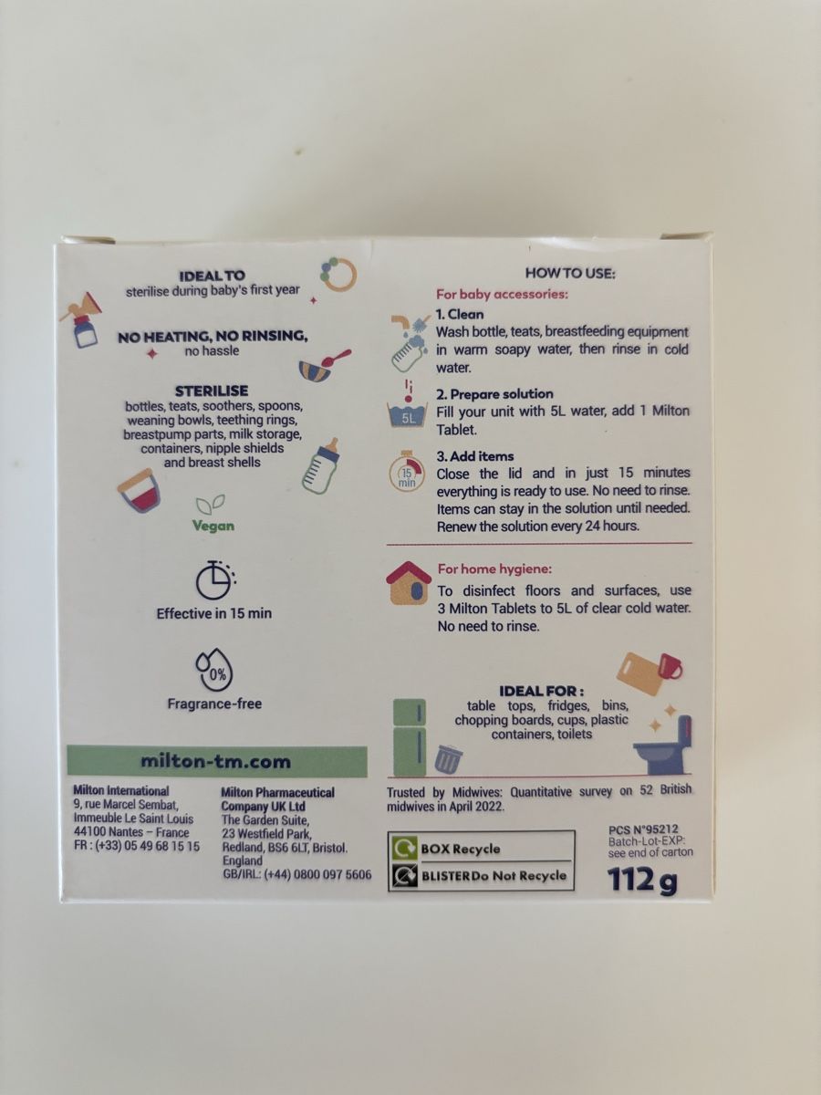 Baby-Mahlzeiten: Milton Sterilising Tablets 28 Pack New Condition – Neu und originalverpackt aus Baar von VeliaT 2