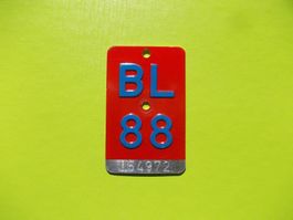 Velonummer / Fahrradnummer BL 88