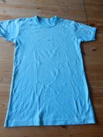Blaues T-Shirt bzw Unterhemd, gerippt, Gr. S/M türkis