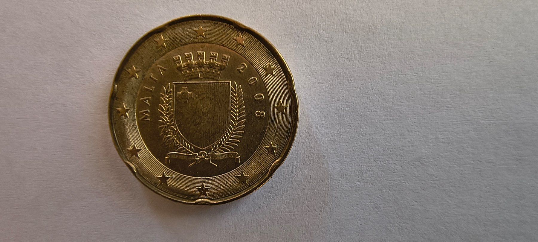 Alle Münzen: Pièce 20 Cent Euro Malte 2008 BE – Gebraucht aus Fontainemelon von cathare67