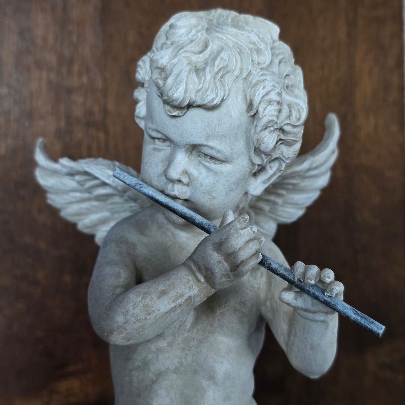 Statuette: Engel Figur, Putte, mit Flöte Dekoration, Top! – Usato da Rheinsulz venduto da Dred 3