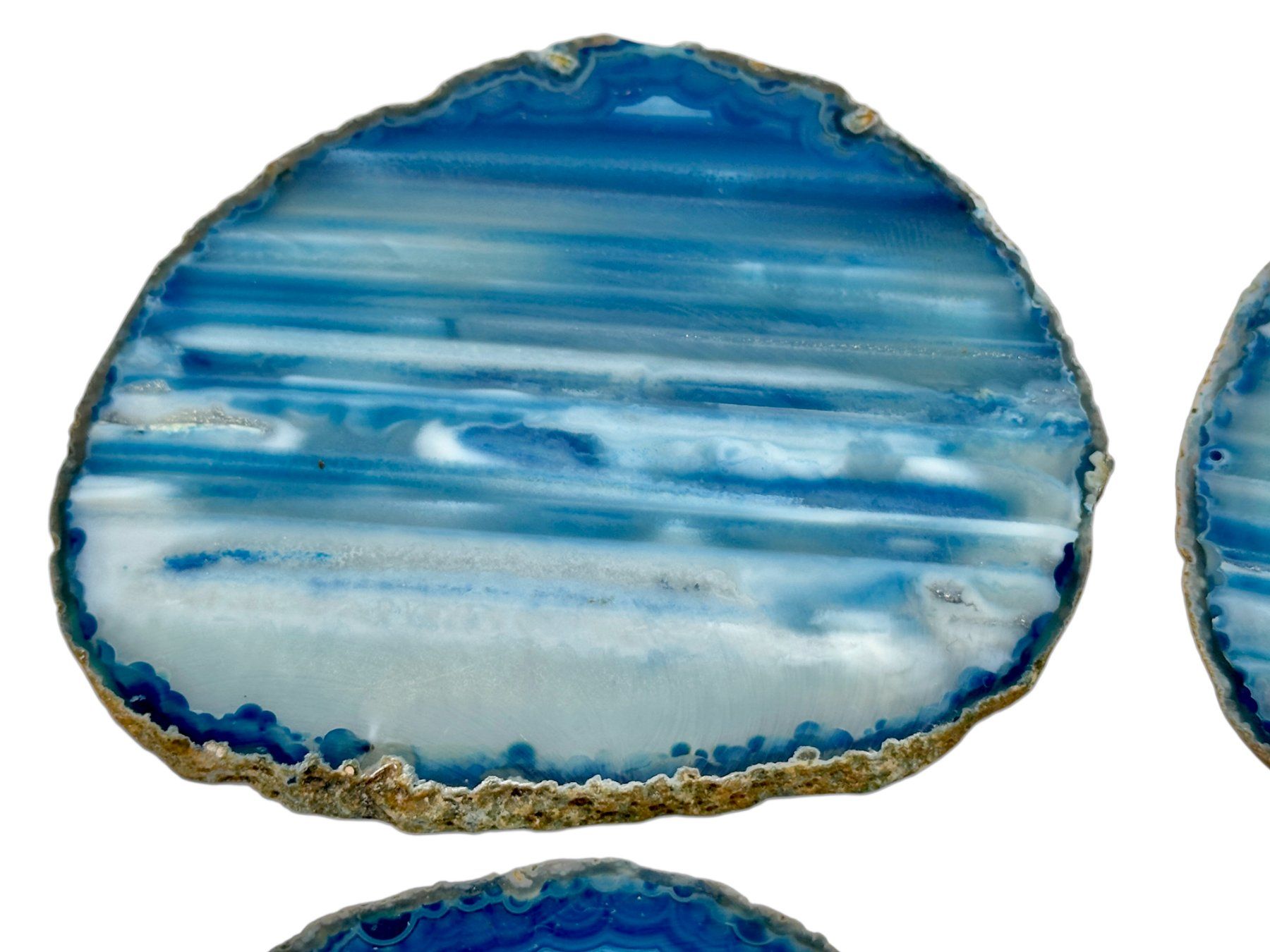 Sottobicchieri: Ensemble unique de six sous-verres en agate bleue – Usato da Morges venduto da Novantica 2
