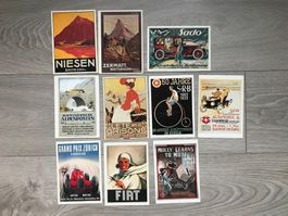 Postkarten historische Werbeplakate vintage