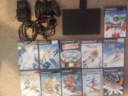 Playstation 2 Konsole mit Wintersport Games Ps2