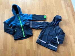 2x Regenjacke gefüttert/ ungefüttert Gr.128