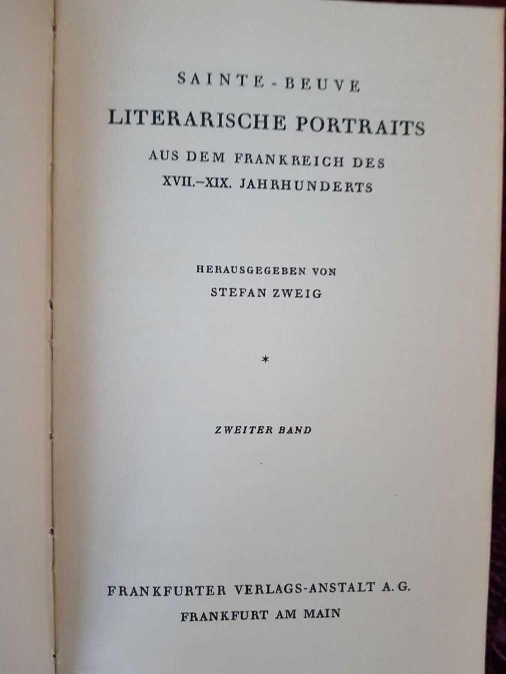 Libri: 2 Bände Saint-Beuve, Literar. Portraits – Usato da zürich venduto da gabab 3
