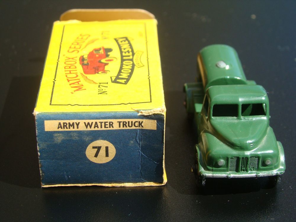 Lesney Matchbox Series 71 Army Water Truck Militär Box (Gebraucht) in ...