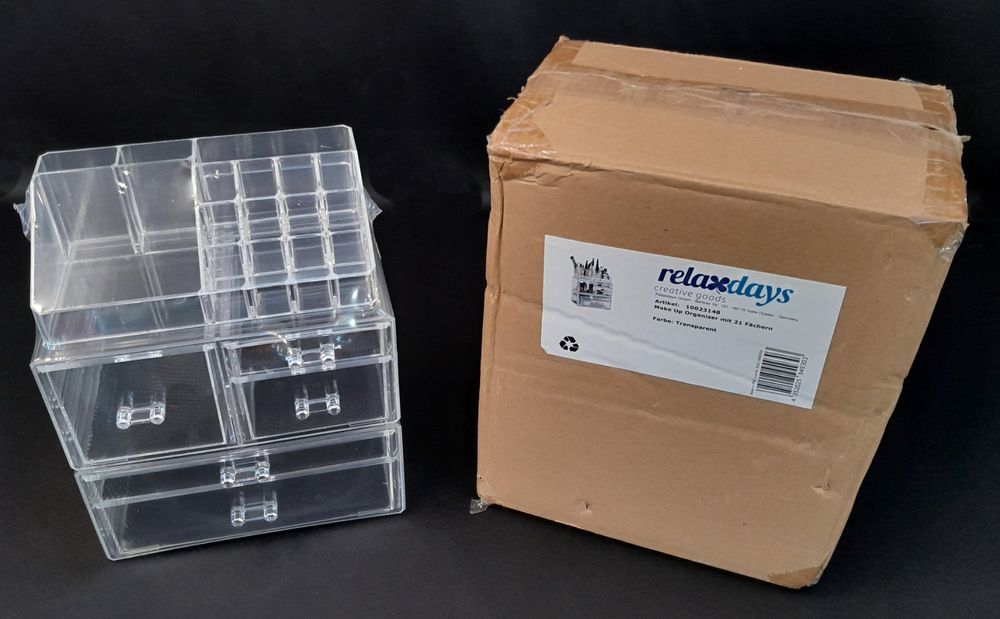RELAXDAYS Make Up Organizer mit 21 Fächern (Neu und originalverpackt ...