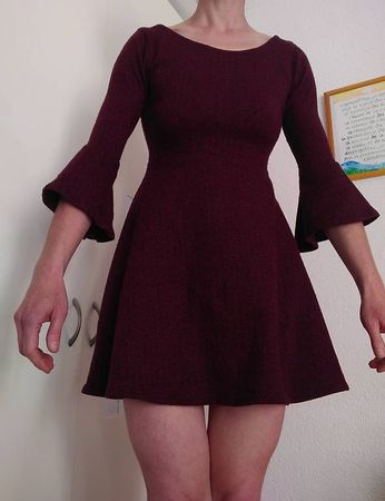 Vestito mini bordeaux svasato  taglia S