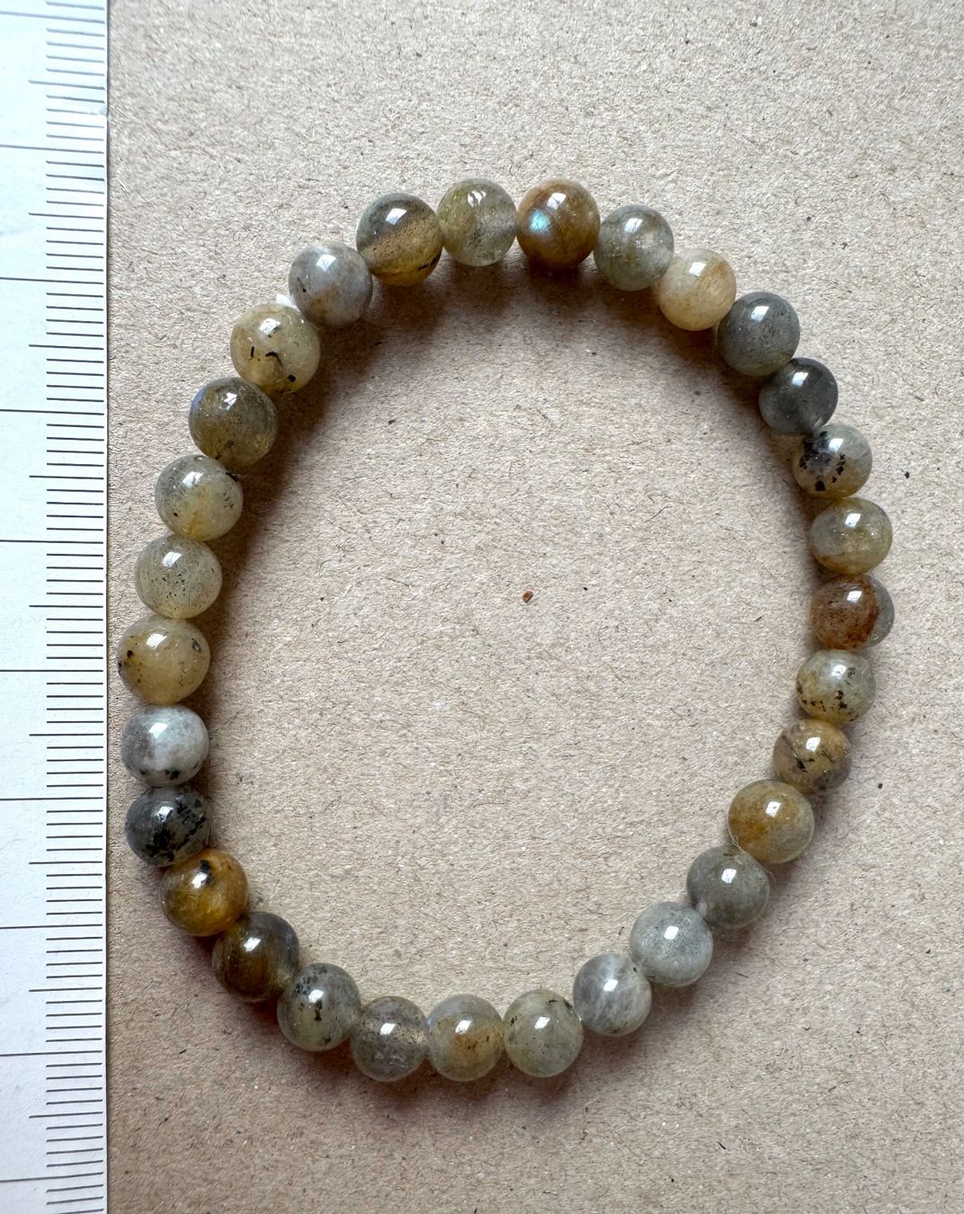 Bracciali & Braccialetti: Labradorit  Armband.   elast    TOP!!!  6mm   interessant – Nuovo e nell'imballaggio originale da Leuggern venduto da gemshow 1