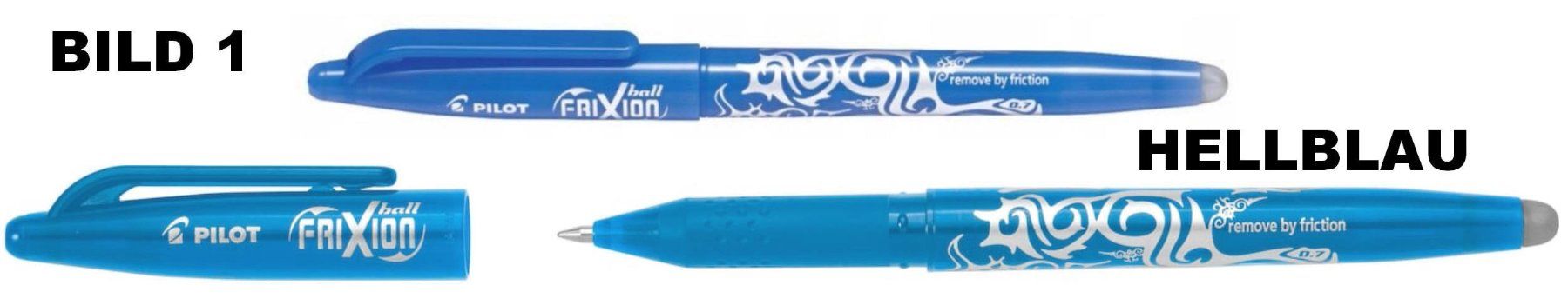 Pilot Penna & Evidenziatori: Pilot Roller mit Deckel ** Frixion Ball 07 ** HELLBLAU – Nuovo (secondo la descrizione) da Strengelbach venduto da Mozi1