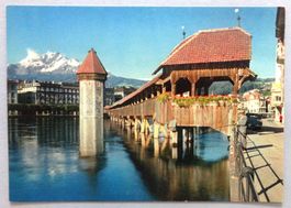 Luzern, Kapellbrücke und Pilatus