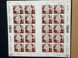 Schweiz 2011 Bogen Pro Juventute 1.Tag Vollstempel Glück 85
