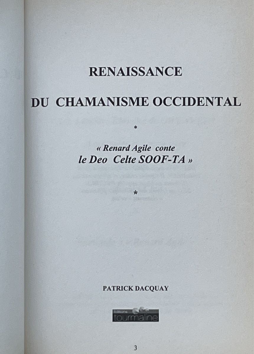 Libri: Renaissance du Chamanisme Occidental par Patrick Dacquay Liv – Usato da La Tour-de-Peilz venduto da Pansy02 1