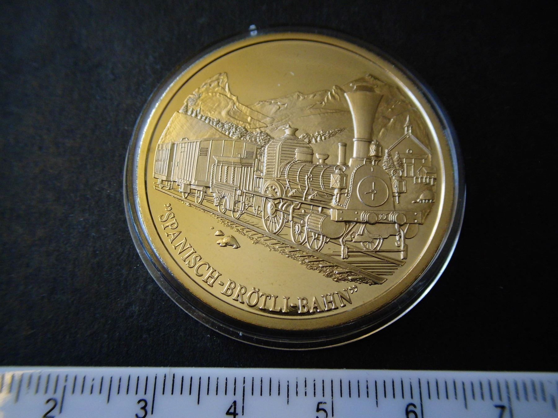 Medaglie: versilberte Medaille PP in Schutzhülse, Spanisch-Brötlibahn – Nuovo (secondo la descrizione) da Hinterforst venduto da Rohusri