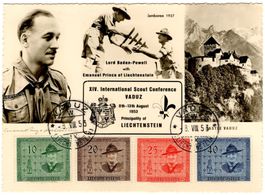 Pfadfinder Scouts - seltene Maximumkarte von LIECHTENSTEIN
