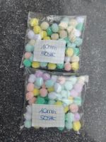 2 Pack Pompoms glitzer pastel 50Stk Mix Farben 10mm