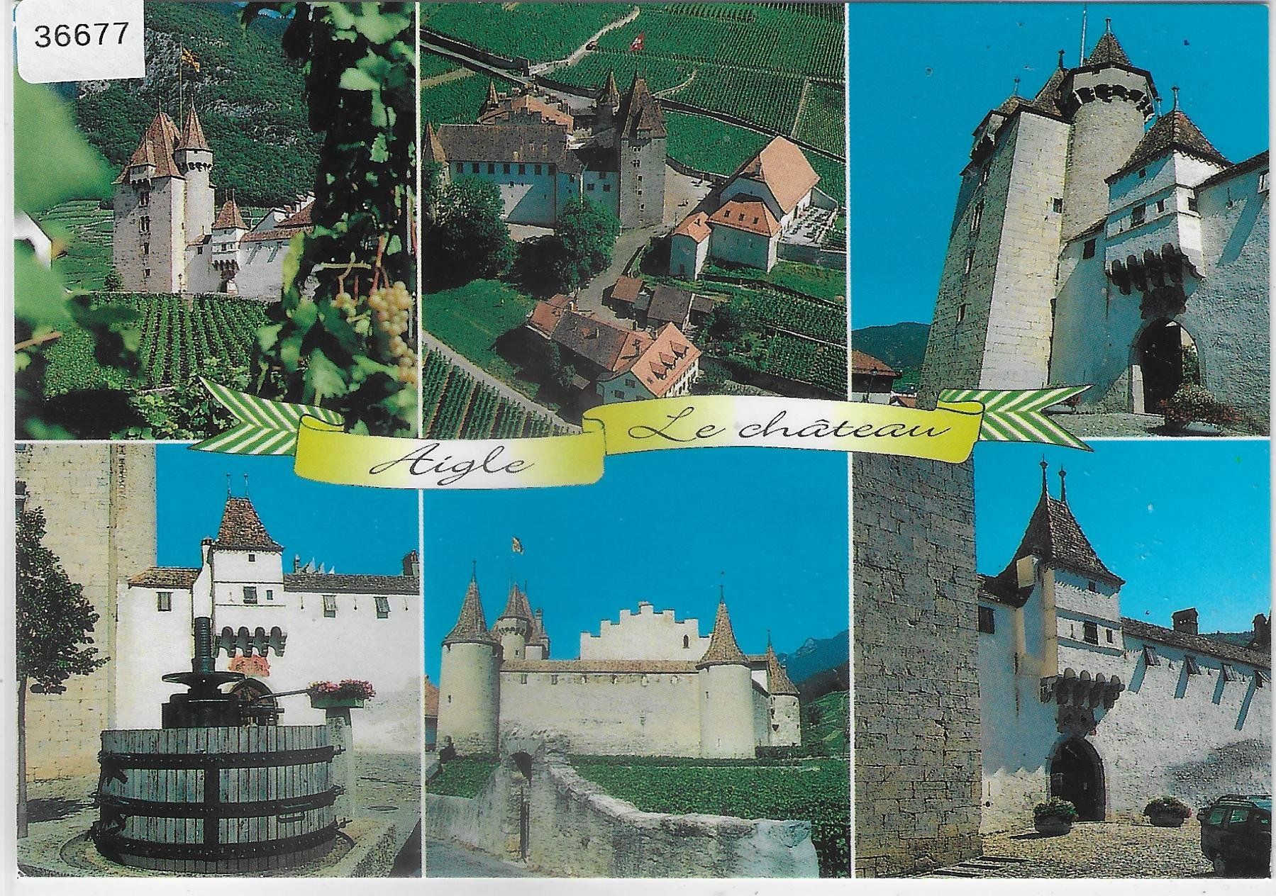Cartoline postali: Aigle - Le chateau - Multiview – Usato da Ettingen venduto da Kartenplanet