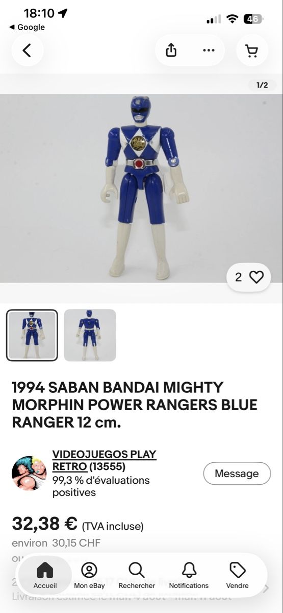 Jeux: Lot vintage Power Rangers 1994 – D'occasion à Jouxtens-Mézery par celineka82 5