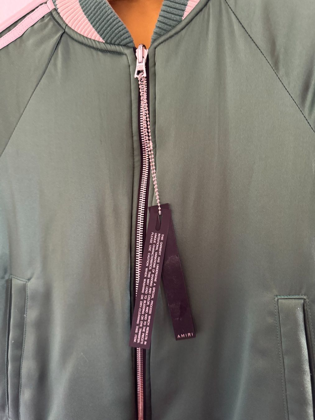 Amiri Jacken: Amiri Reversible Silk Bomber Jacket Gold/Green – Gebraucht aus Canobbio von kk_dee 2