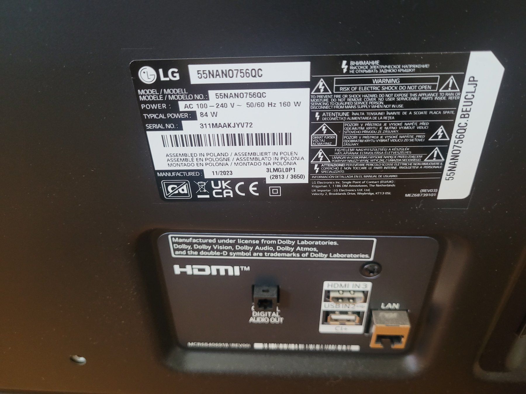 LG Televisori: LG TV, 55" NANO Cell, AI Processor 4K – Usato da Herrliberg venduto da Pernasexxl 2
