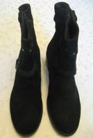 Wildlederstiefel schwarz, Grösse 44