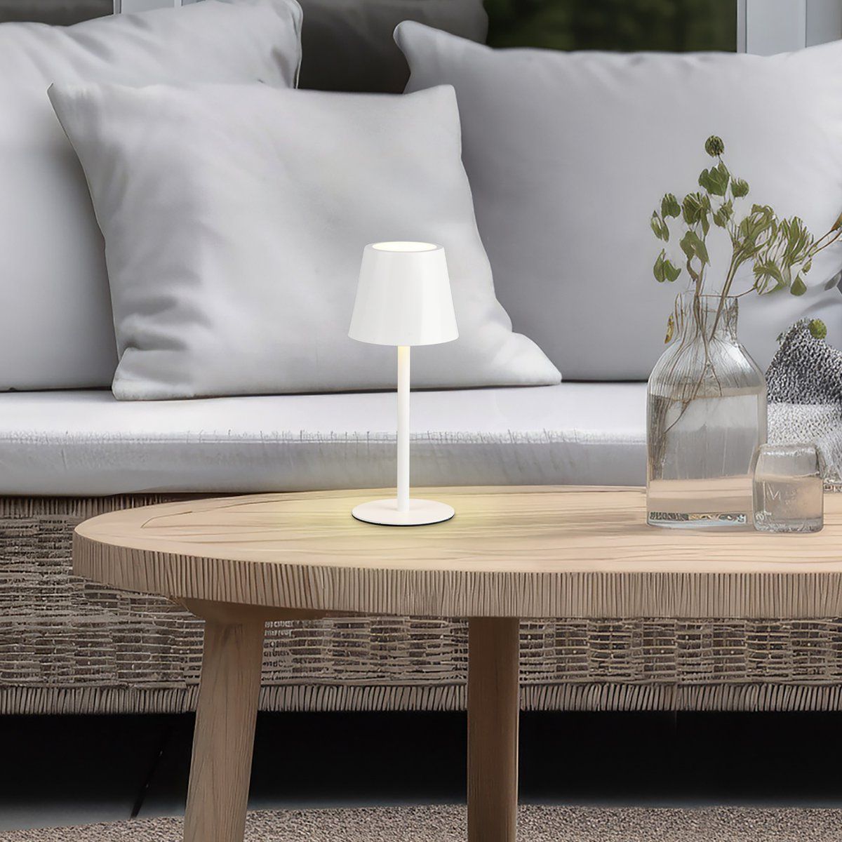 Lampade: LED Aussen Tischleuchte, CCT, 21 cm Höhe – Nuovo (secondo la descrizione) da Kreuzlingen venduto da Smart-Light 2