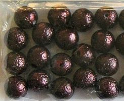 Glasperle aubergine 10mm