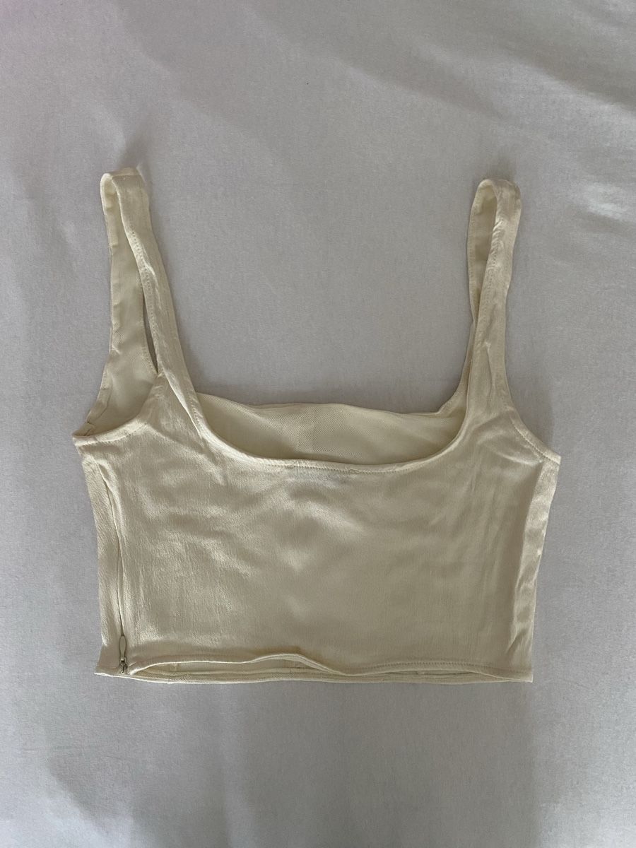 Zara Top: Hellbeiges Bustier Top – Usato da Luzern venduto da champagnelaury 1