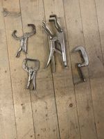 4 Klemmzangen und Schraubzwingen Set gebrauchter Zustand
